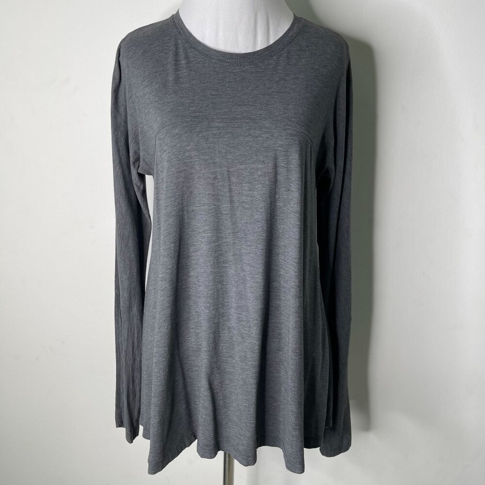 Lululemon Women's Heathered Pitch Grey Acadia Long Sleeve T-Shirt Size 4